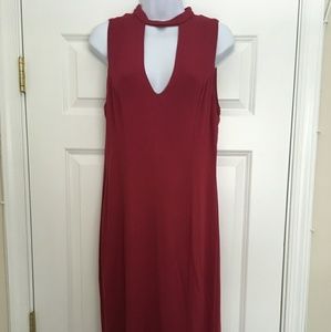 Just Fab Maroon Dress